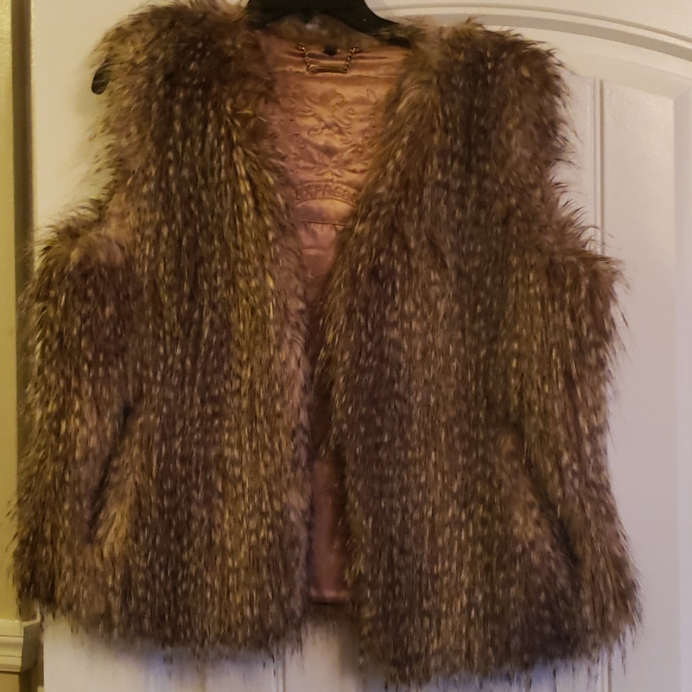 Faux fur vest